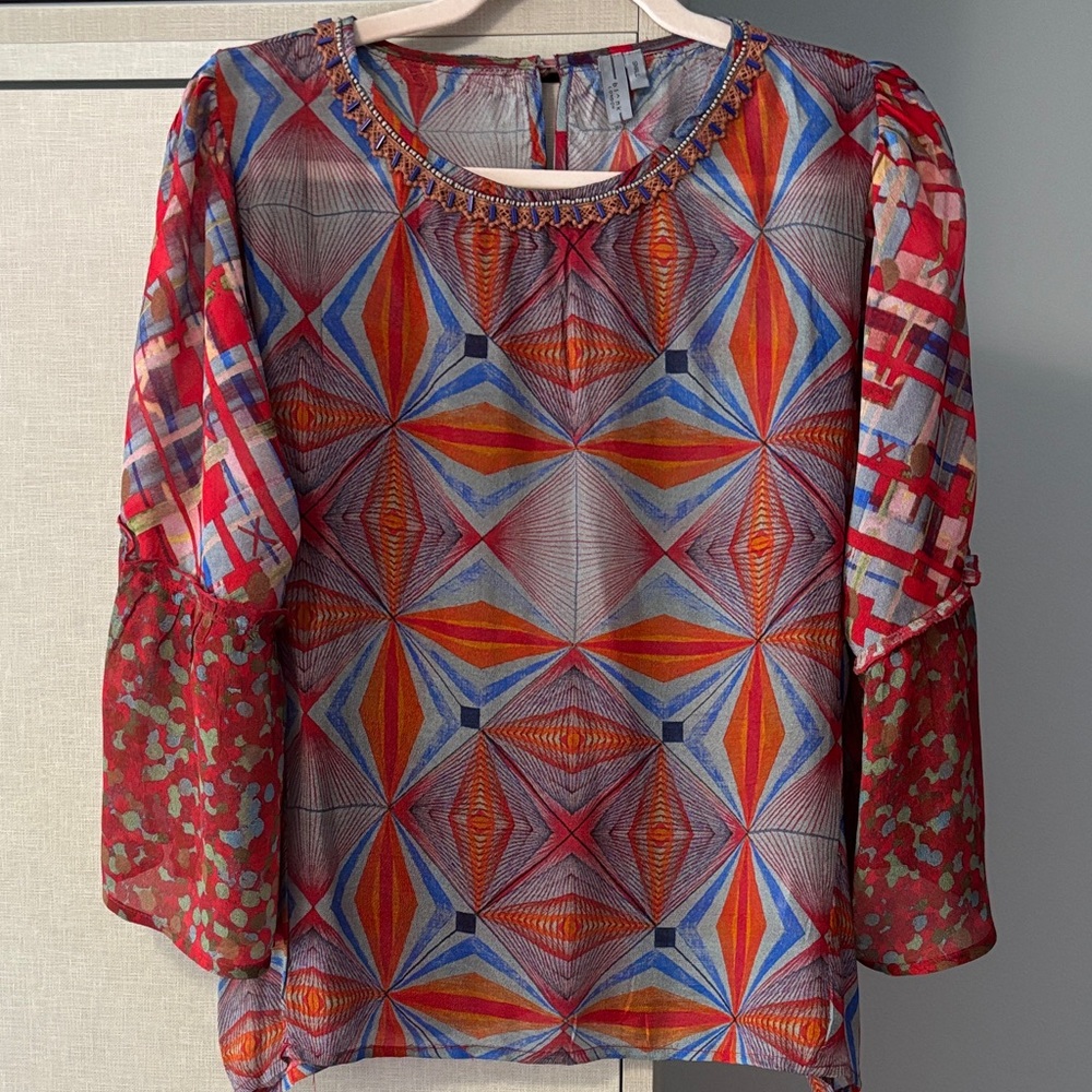Blank London Anthropologie Geometric Patterned Women's blouse size S